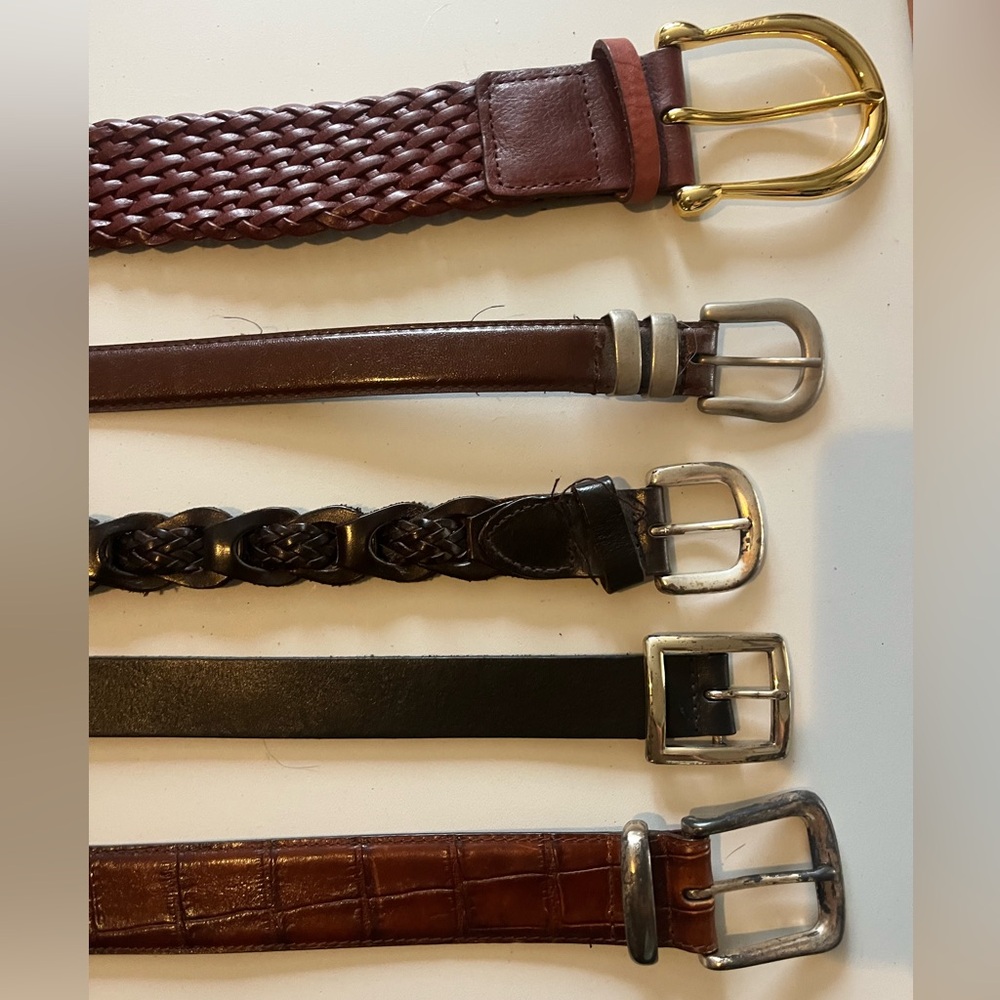Set of Stylish Brown and Black Belts